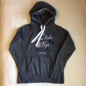 H&M L.O.G.G. Grey Hooded Sweatshirt Women Size M